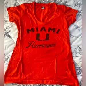 Orange “Miami Hurricanes” Women’s Short-Sleeve